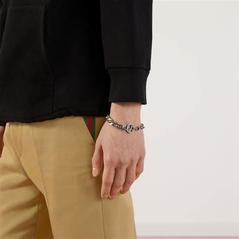 gucci bracelet with interlocking g|925 Sterling Silver Interlocking G Bracelet .